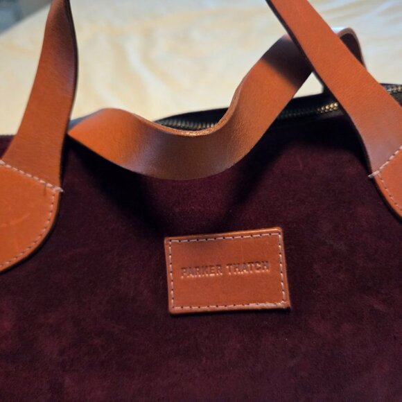 PARKER THATCH SUEDE BURGUNDY CHARLIE BAG - Picture 3 of 9